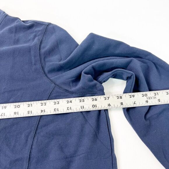 L.L. Bean Sweater Womens 3X Zip up Hoodie Lightweight Stretch Navy Blue New - Picture 3 of 7